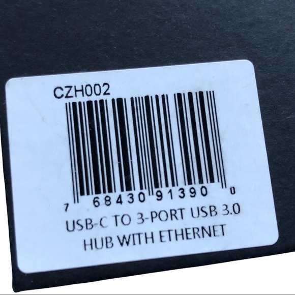 NEW COZOO USB-C to 3-Port USB 3.0 Hub with Ethernet NEW NIB Orange Black Tech - Picture 9 of 11